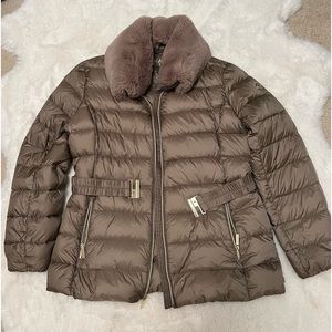 Michael Kors Fur trim coat